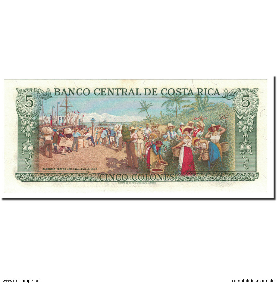 Billet, Costa Rica, 5 Colones, 1989, 1989-10-04, KM:236d, NEUF - Costa Rica