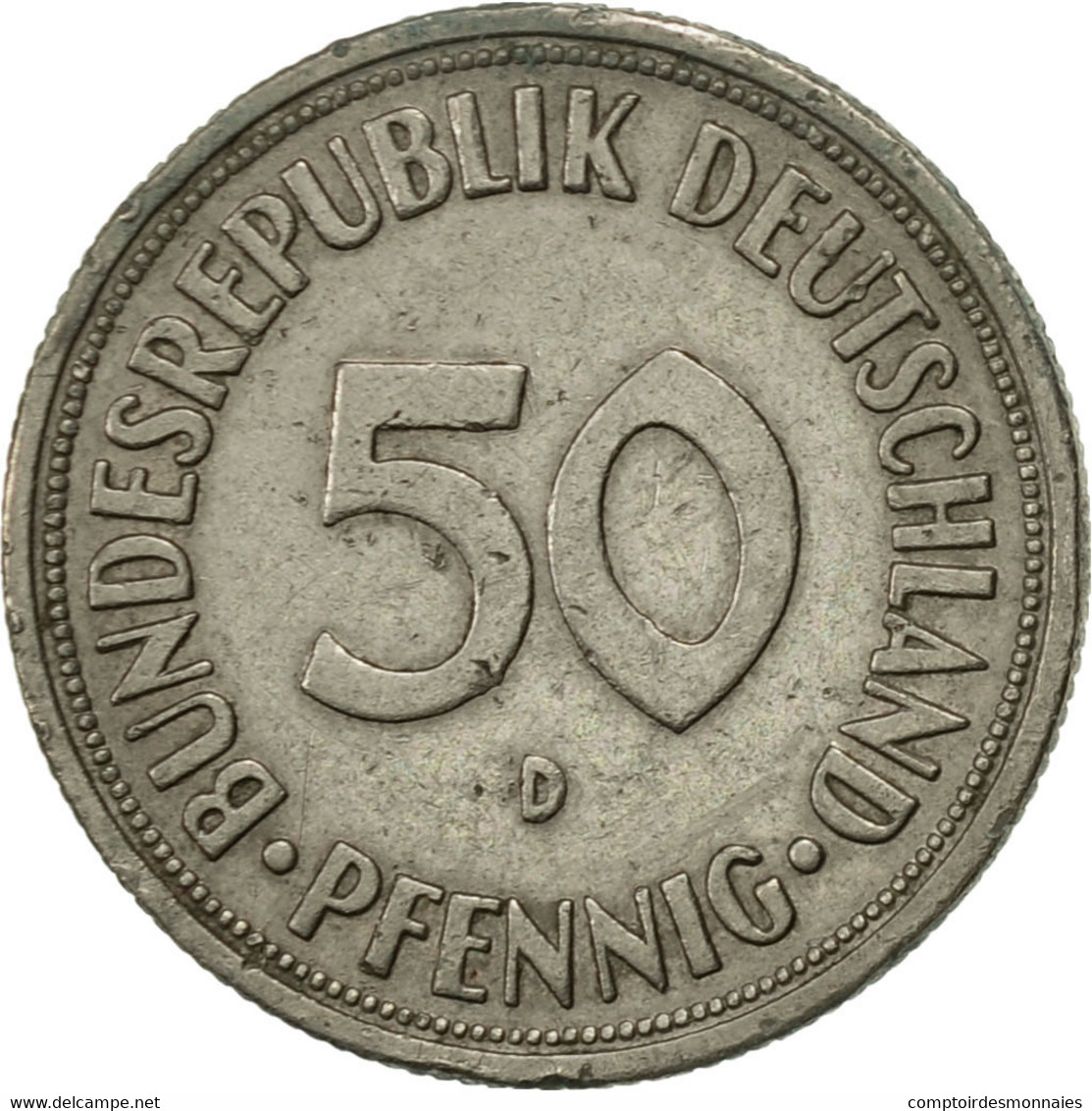 Monnaie, République Fédérale Allemande, 50 Pfennig, 1966, Munich, TTB - 50 Pfennig