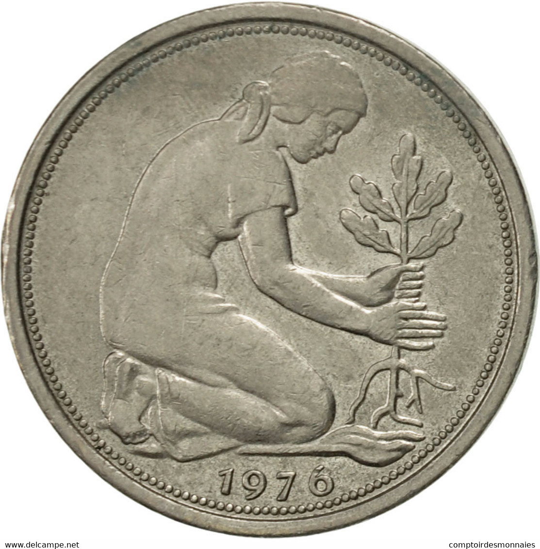 Monnaie, République Fédérale Allemande, 50 Pfennig, 1976, Munich, TTB - 50 Pfennig