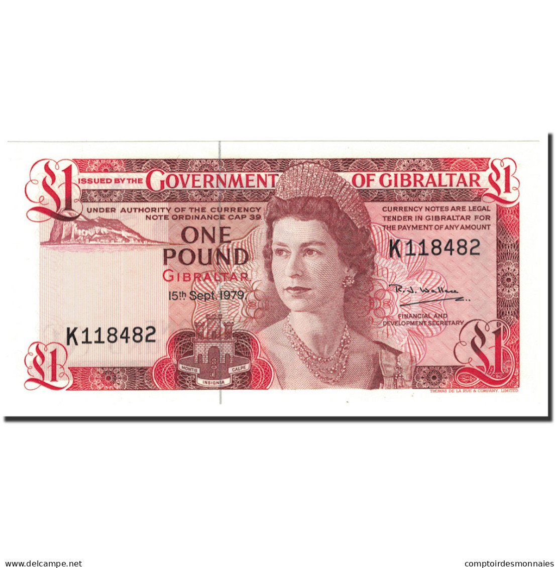 Billet, Gibraltar, 1 Pound, 1979, 1979-09-15, KM:20b, NEUF - Gibraltar