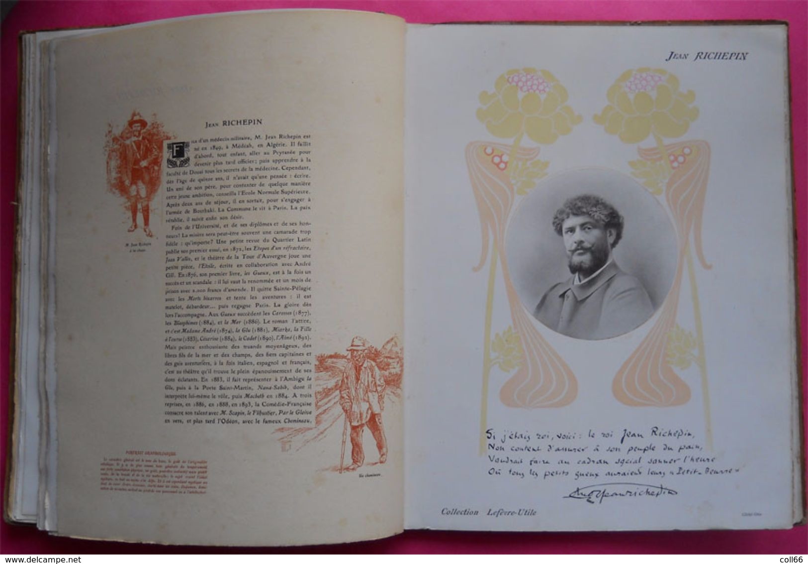 1904 RARE LU Album Lefèvre-Utile Les Contemporains Célèbres Médaillon Mucha par Octave Beauchamp imp de Malherbe