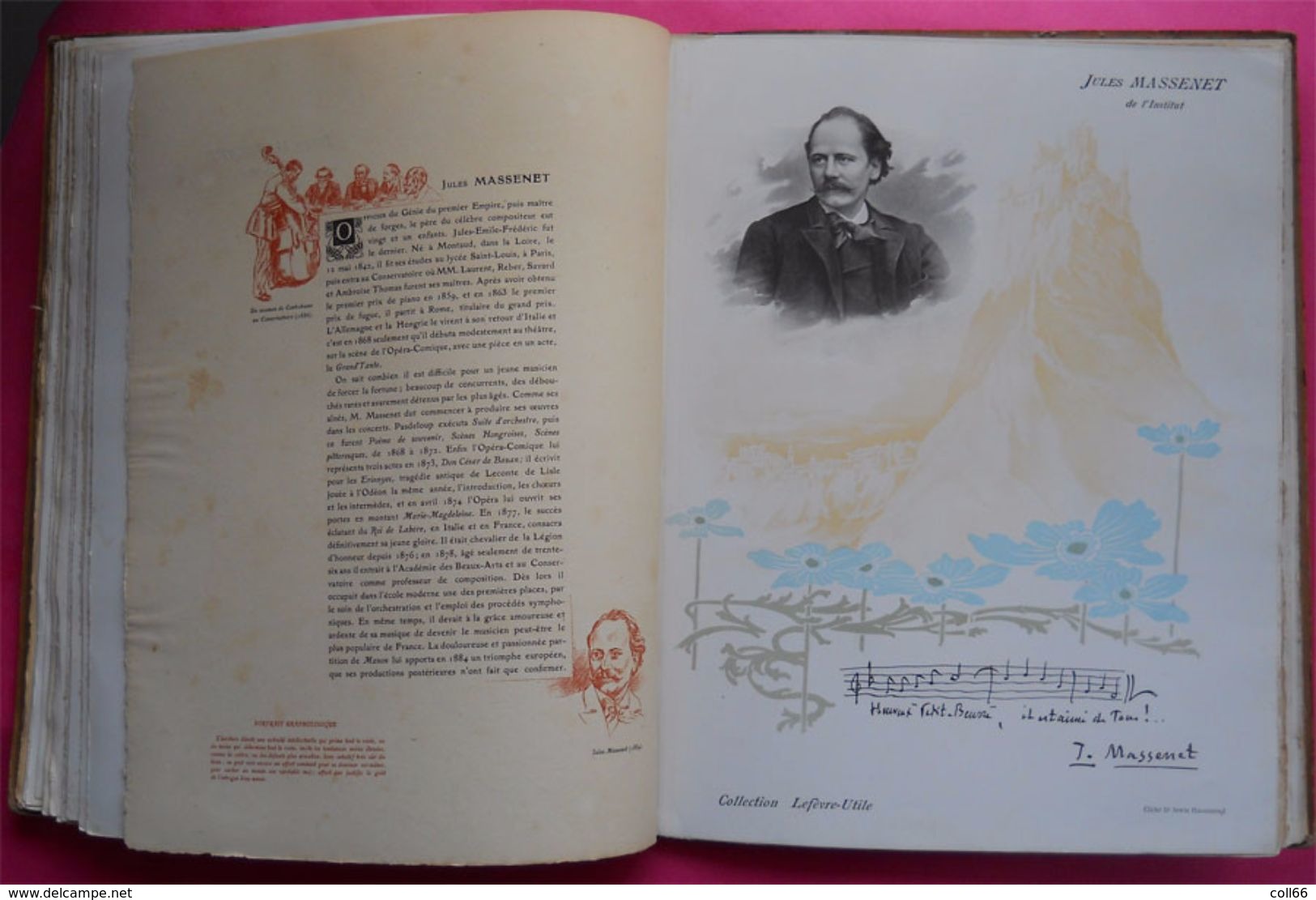 1904 RARE LU Album Lefèvre-Utile Les Contemporains Célèbres Médaillon Mucha par Octave Beauchamp imp de Malherbe