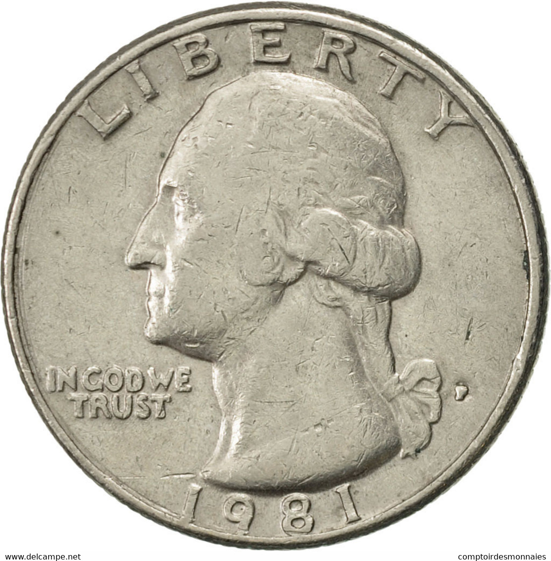 Monnaie, États-Unis, Washington Quarter, Quarter, 1981, U.S. Mint, Denver - 1932-1998: Washington