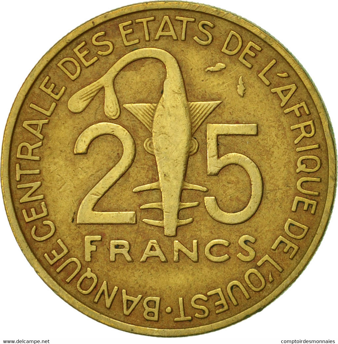 Monnaie, West African States, 25 Francs, 1975, Paris, TTB, Aluminum-Bronze, KM:5 - Ivoorkust