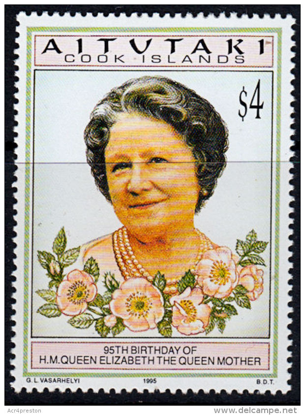 B5338 AITUTAKI 1995, SG 688  95th Birthday Queen Elizabeth The Queen Mother, MNH - Aitutaki