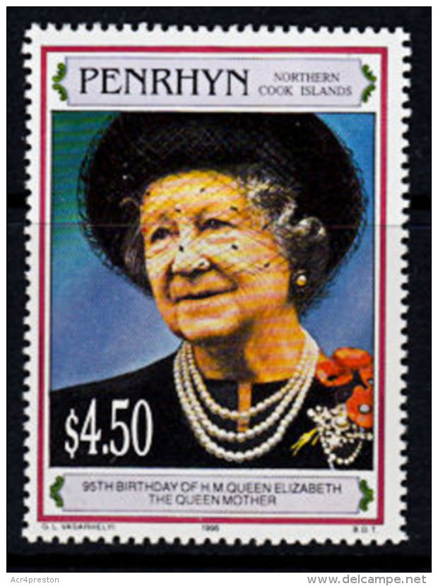 D0299 PENRHYN 1995, SG 515  95th Birthday Queen Elizabeth The Queen Mother, MNH - Penrhyn