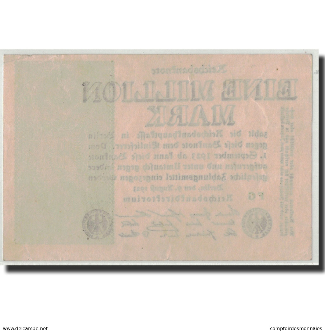 Billet, Allemagne, 1 Million Mark, 1923, 1923-08-09, KM:102a, TTB - 1 Million Mark