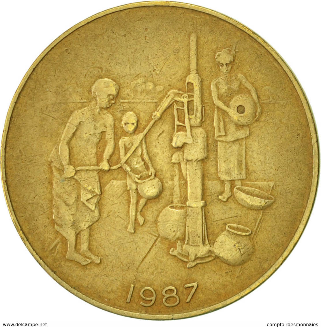 Monnaie, West African States, 10 Francs, 1987, Paris, TB+, Aluminum-Bronze - Ivoorkust