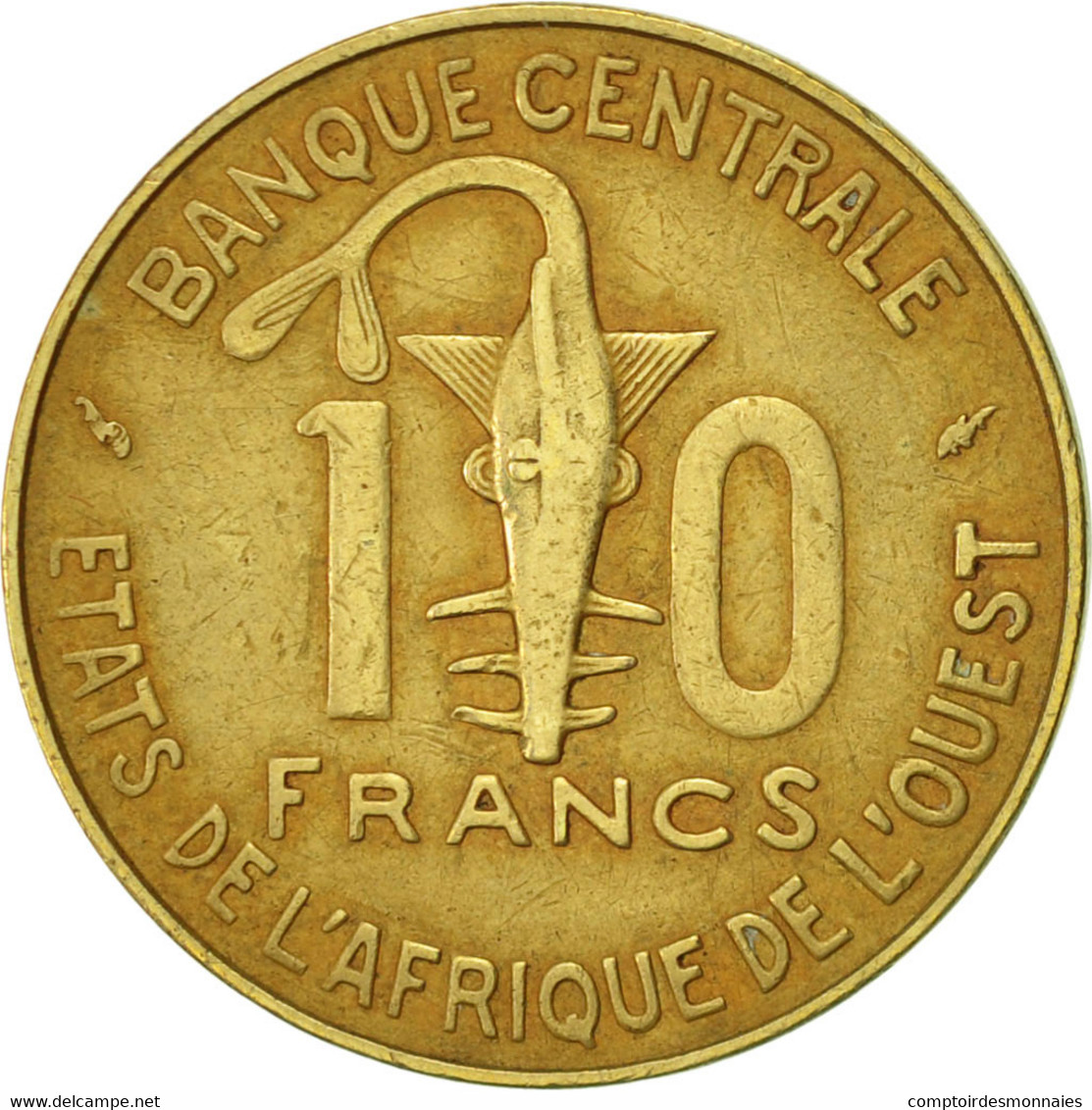 Monnaie, West African States, 10 Francs, 1987, Paris, TB+, Aluminum-Bronze - Costa De Marfil