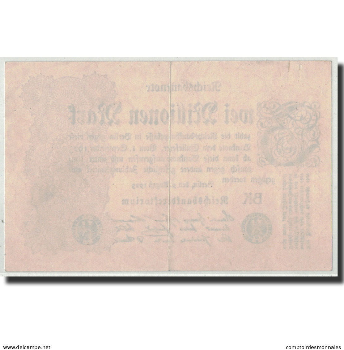 Billet, Allemagne, 2 Millionen Mark, 1923, 1923-08-09, KM:104b, SUP - 2 Millionen Mark
