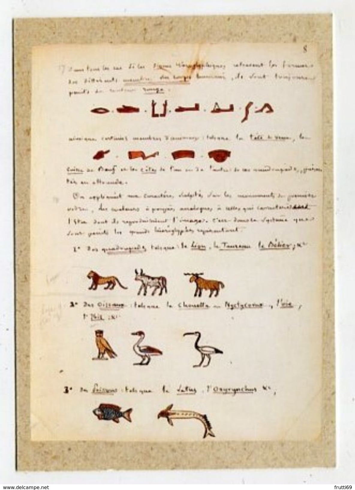 EGYPT - AK301294 Orginalmanuskript Der Hieroglyphischen Grammatik - Other & Unclassified