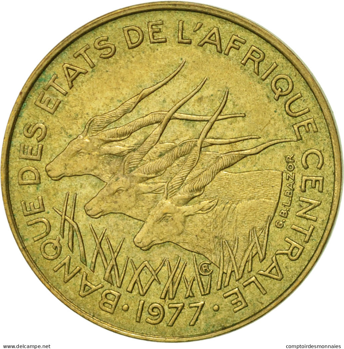 Monnaie, États De L'Afrique Centrale, 5 Francs, 1977, Paris, TTB+ - Cameroon