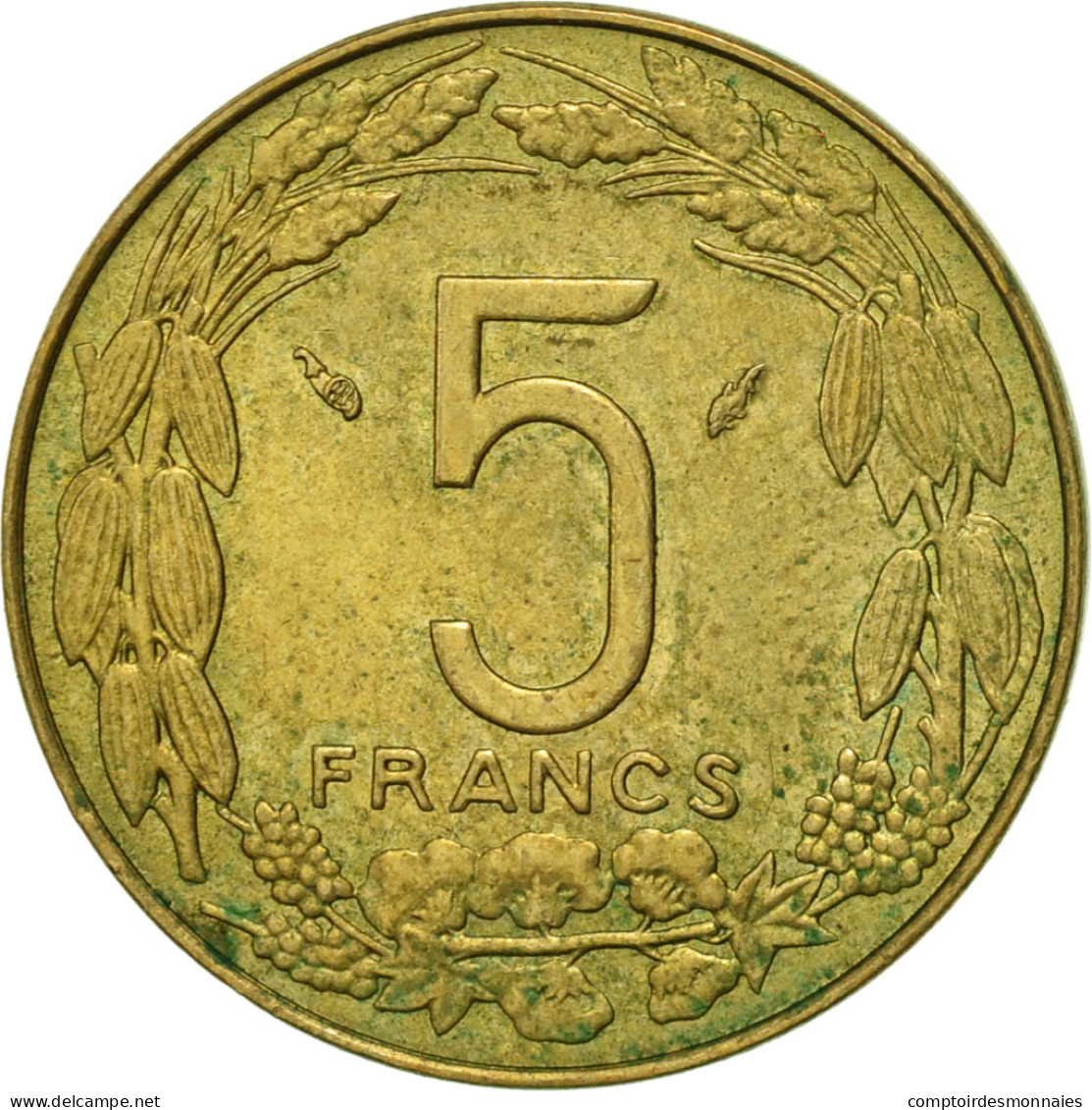 Monnaie, États De L'Afrique Centrale, 5 Francs, 1977, Paris, TTB+ - Cameroon