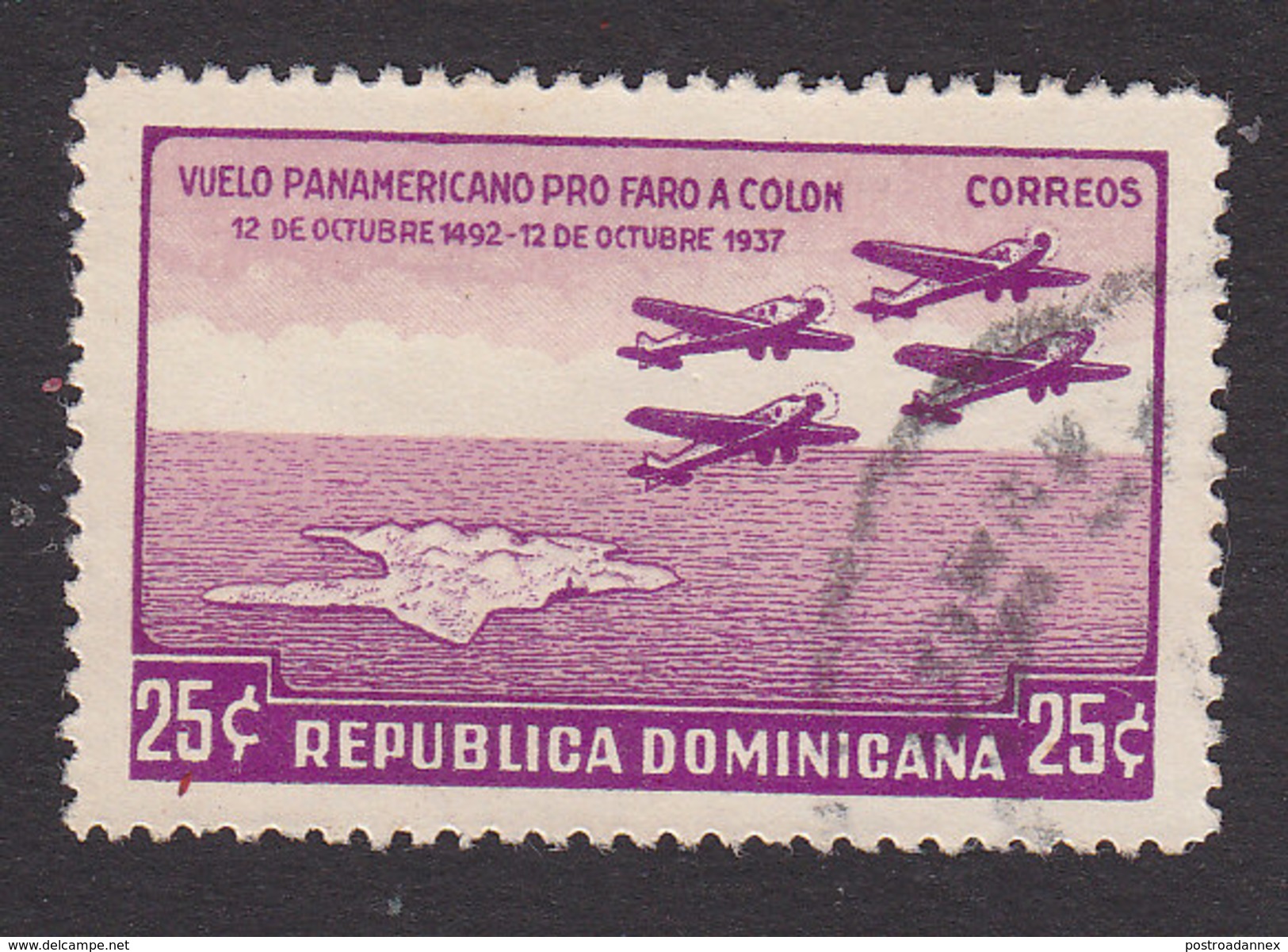 Dominican Republic, Scott #C27, Used, Air Fleet, Issued 1937 - Dominican Republic