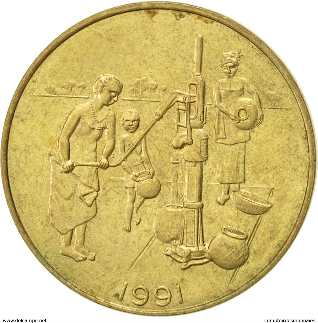 Monnaie, West African States, 10 Francs, 1991, Paris, TTB, Aluminum-Bronze - Elfenbeinküste