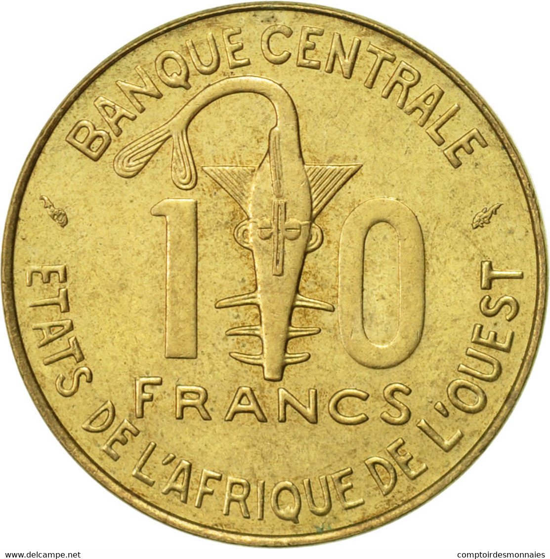 Monnaie, West African States, 10 Francs, 1991, Paris, TTB, Aluminum-Bronze - Côte-d'Ivoire