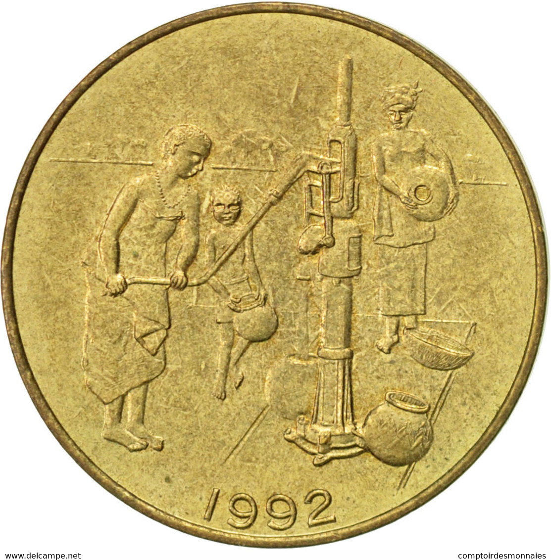 Monnaie, West African States, 10 Francs, 1992, Paris, TTB, Aluminum-Bronze - Côte-d'Ivoire