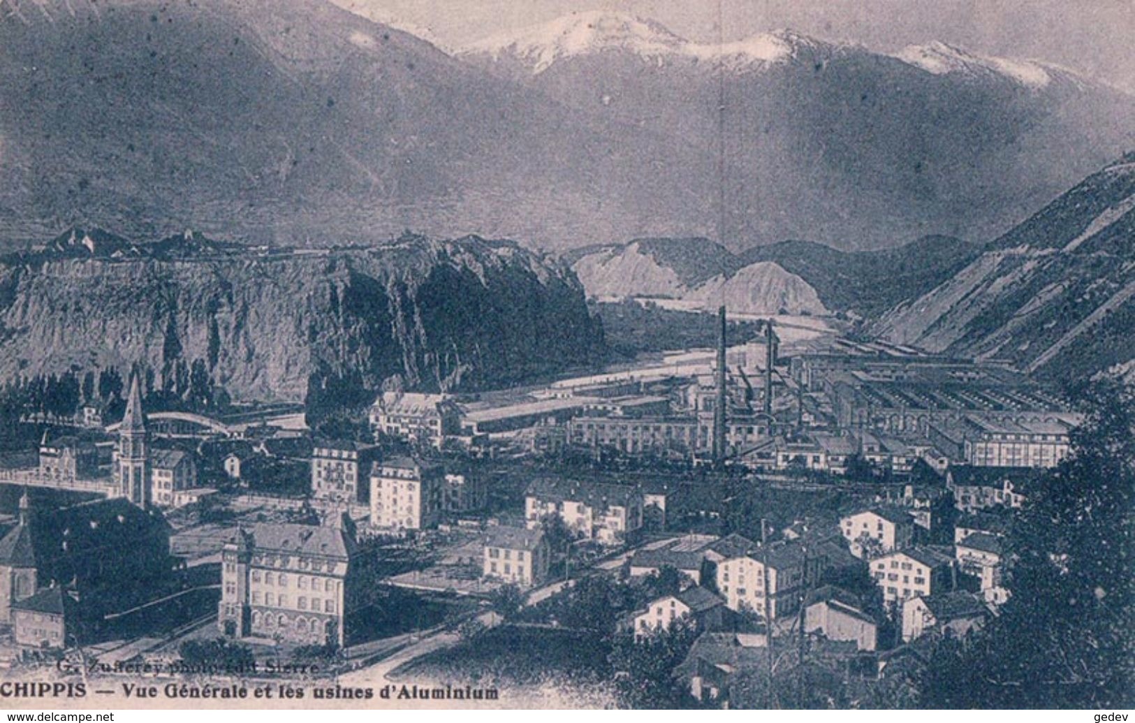 Sierre Chippis Usines D'Aluminium (1.9.1929) - Chippis