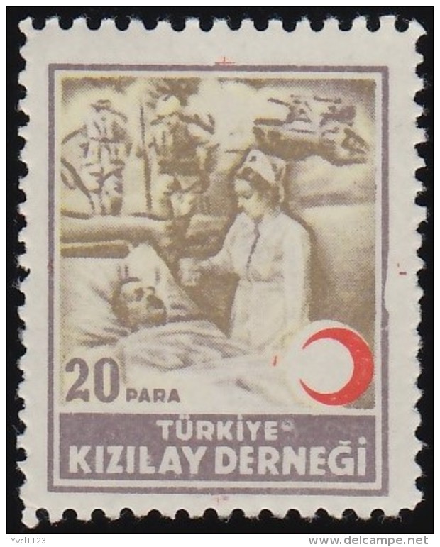 TURKEY - Scott #RA85 Nurse &amp; Wounded Soldier / Mint NH Stamp - Charity Stamps