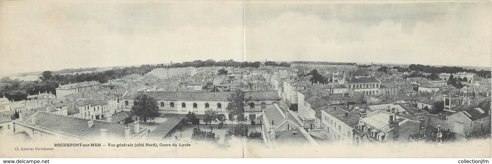 CPA PANORAMIQUE FRANCE 17 "Rochefort Sur Mer, Vue Générale Cours Du Lycée" - Rochefort