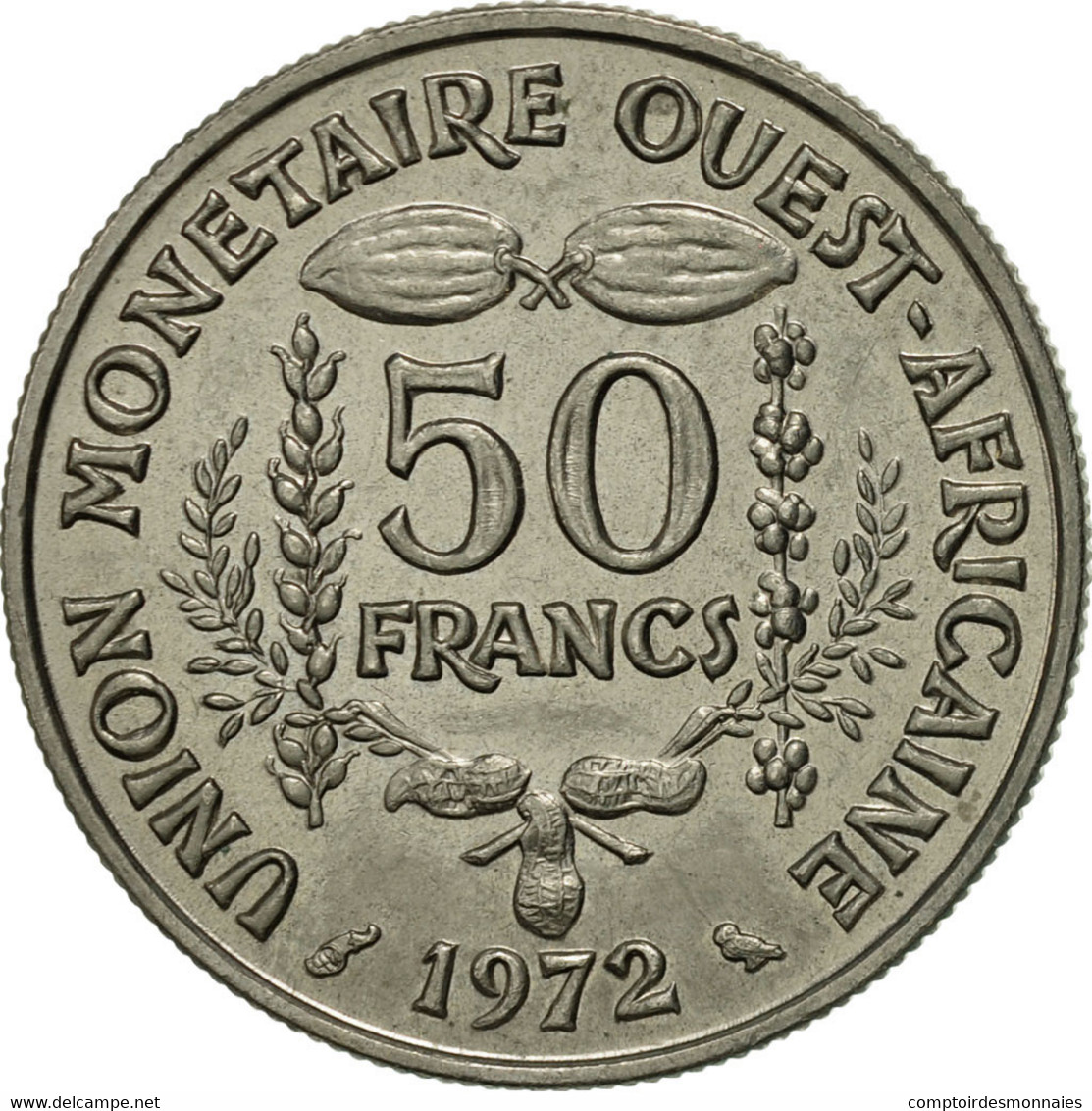 Monnaie, West African States, 50 Francs, 1972, Paris, TTB+, Copper-nickel, KM:6 - Costa De Marfil