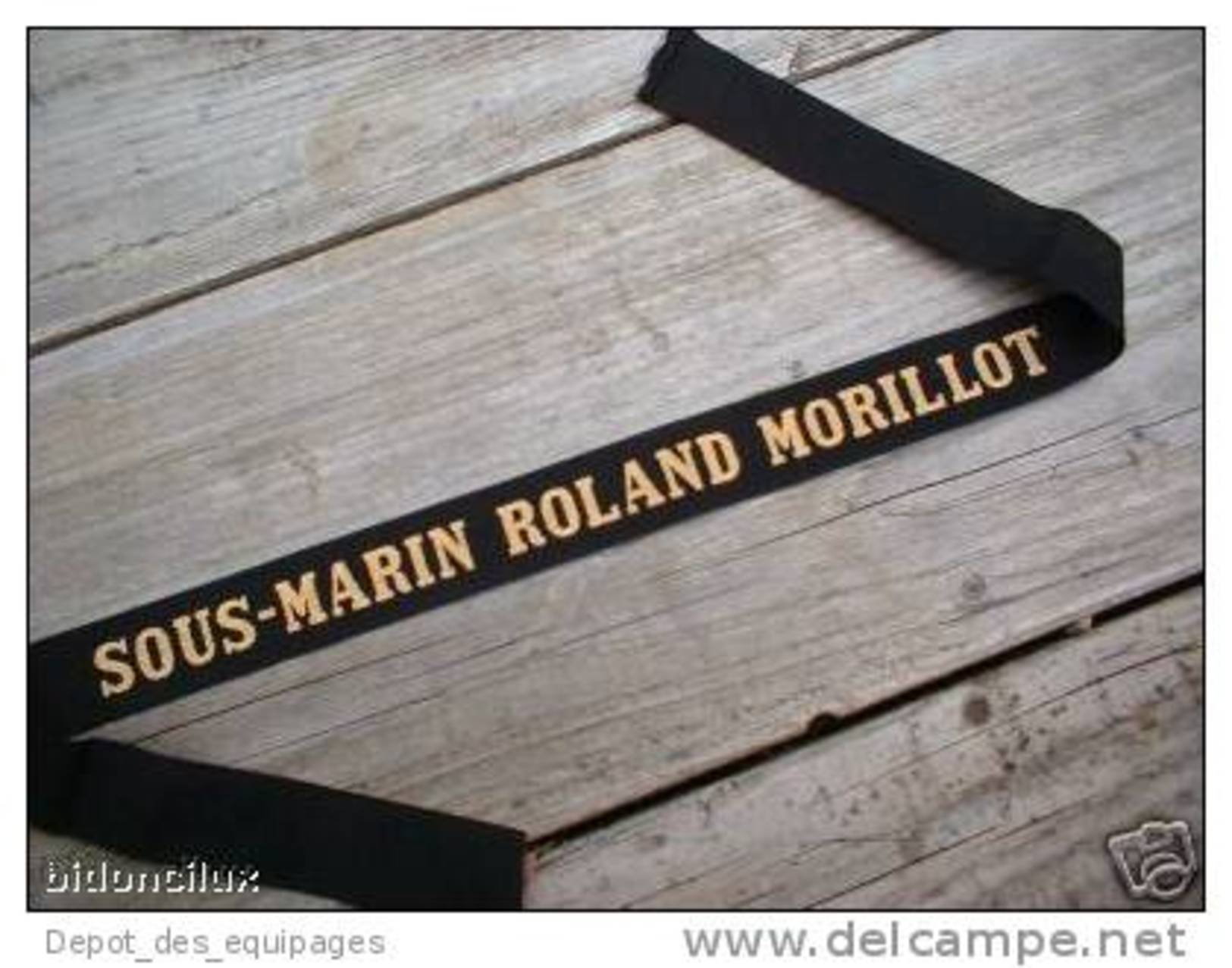 RUBAN Légendé De Bachi  : SOUS MARIN ROLAND MORILLOT - Navy