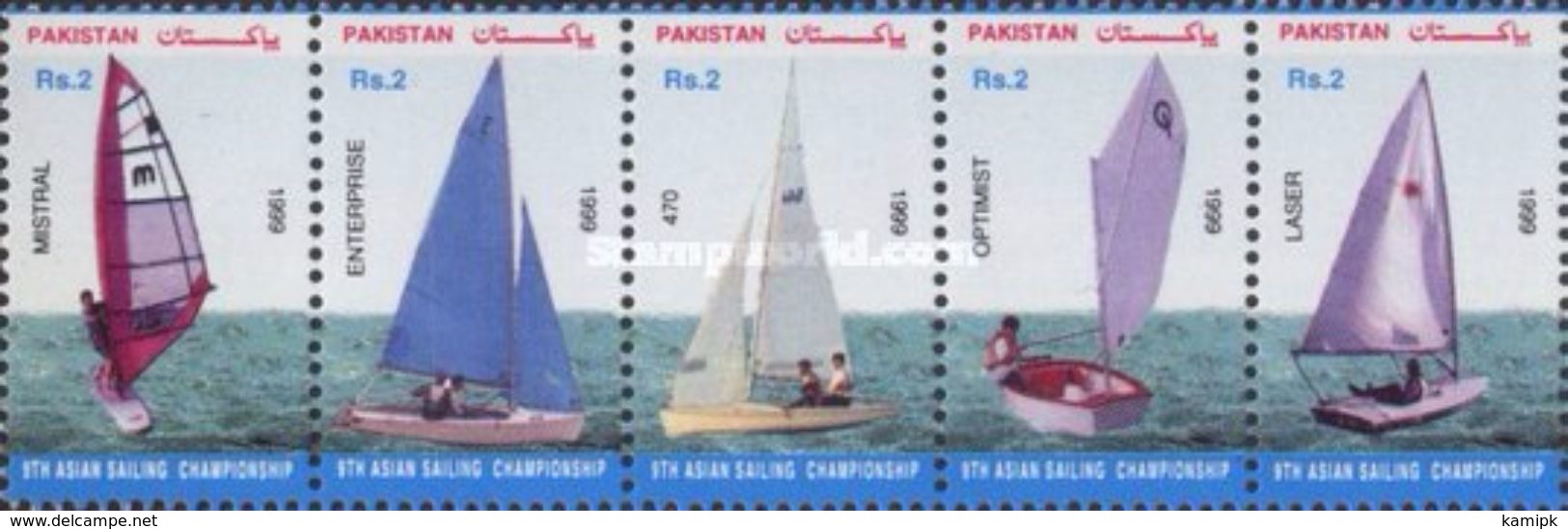 PAKISTAN MNH** STAMPS ,1999 The 9th Asian Sailing Championship - Pakistan