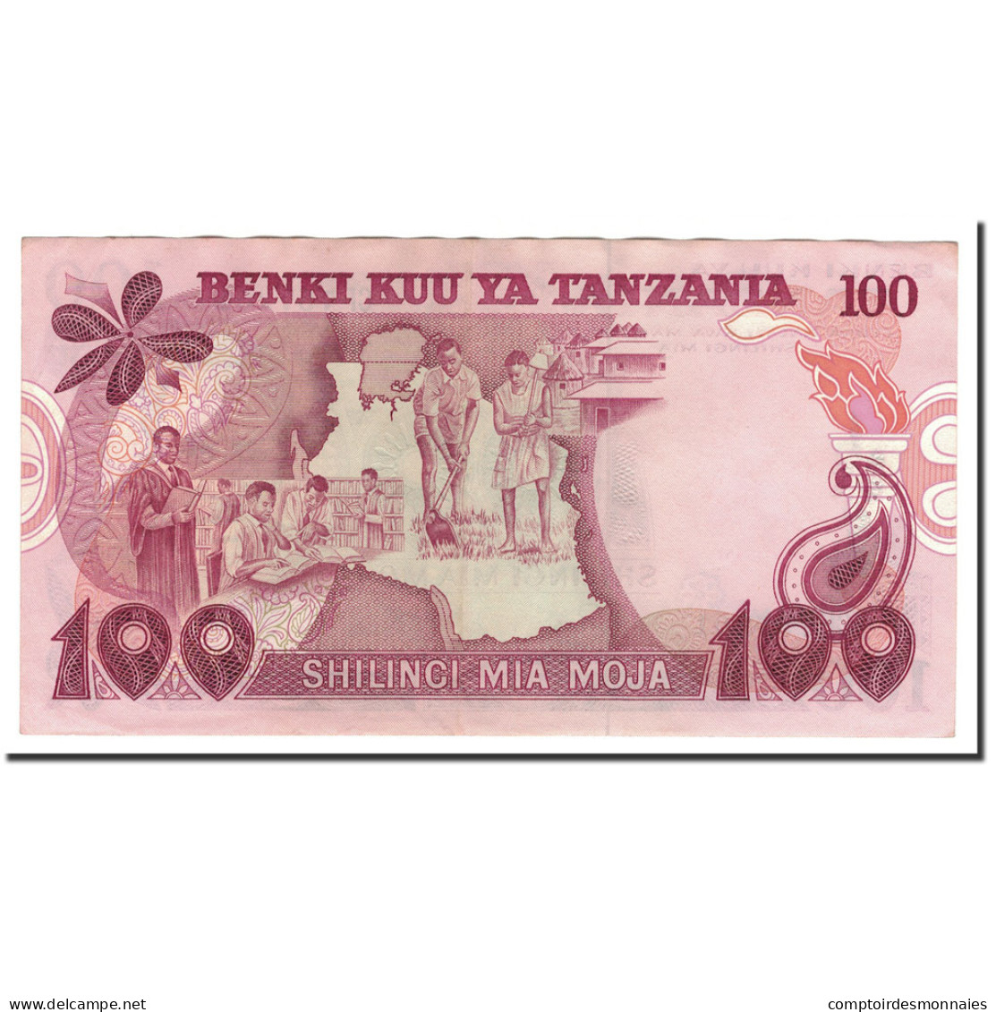 Billet, Tanzania, 100 Shilingi, 1977, Undated, KM:8c, SUP+ - Tanzanie