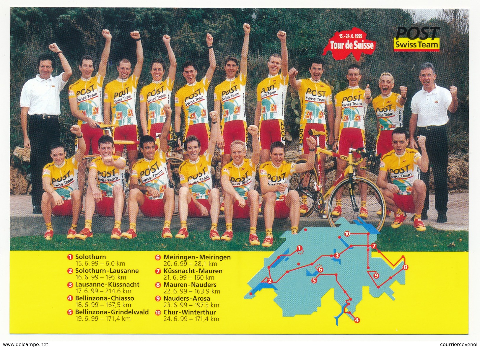 SUISSE - 2 Cartes Postales (Entiers) Tour De Suisse 1999 - L'Equipe Suisse - Entiers Postaux