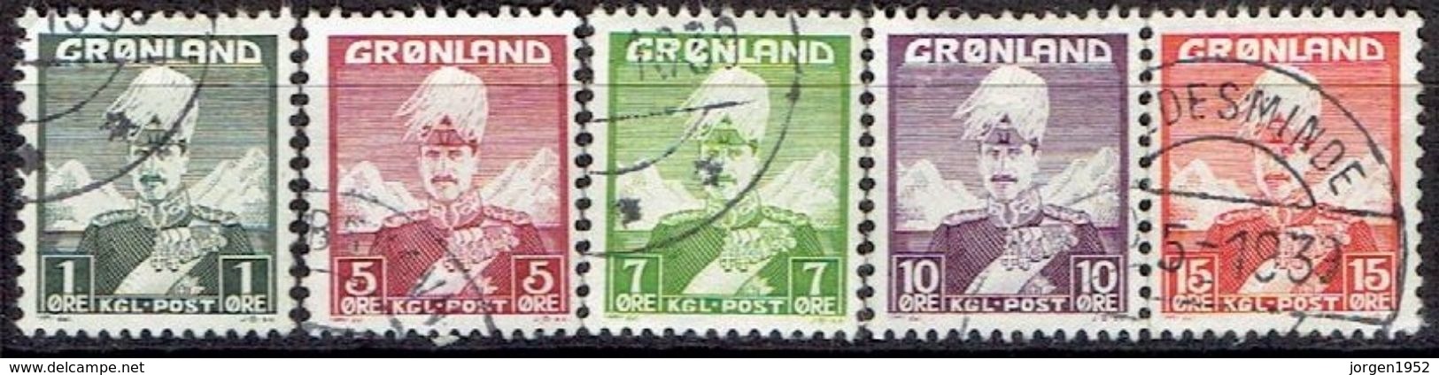 GREENLAND  # FROM 1938  STAMPWORLD 1-5 - Usados