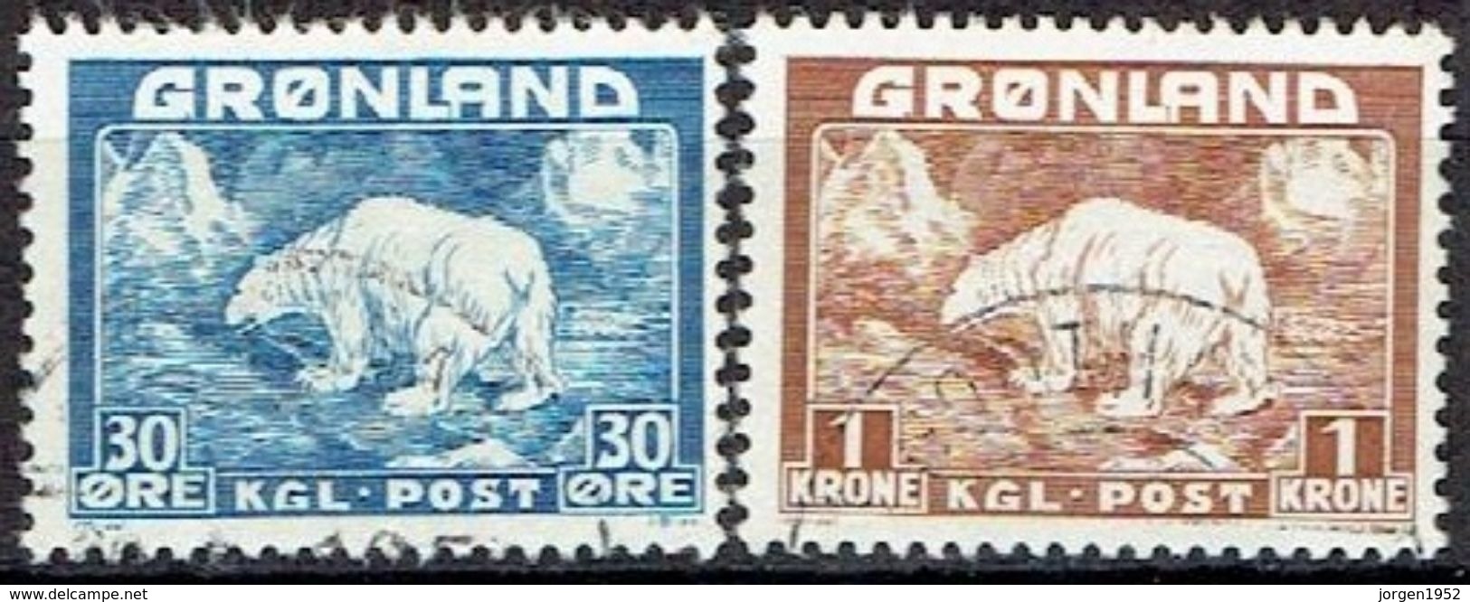 GREENLAND  # FROM 1938  STAMPWORLD 6-7 - Used Stamps