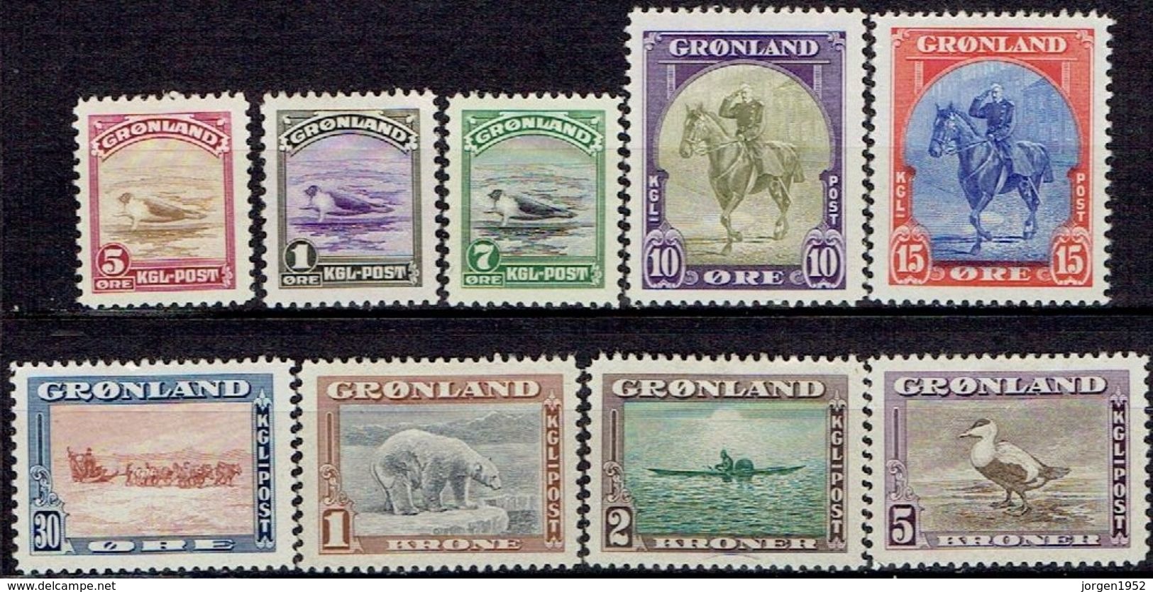 GREENLAND  # FROM 1945  STAMPWORLD 8-16* - Unused Stamps