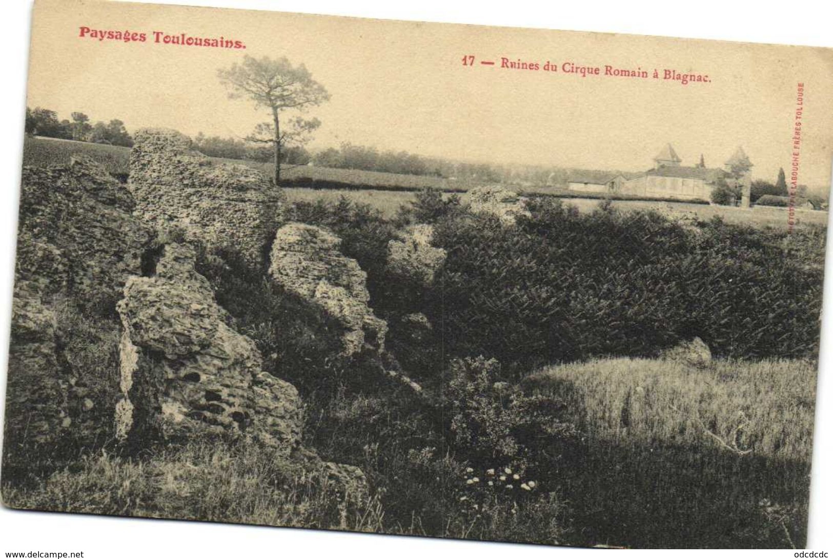 Paysages Toulousains Ruines Du Cirque Romain De Blagnac Labouche Recto Verso - Autres & Non Classés