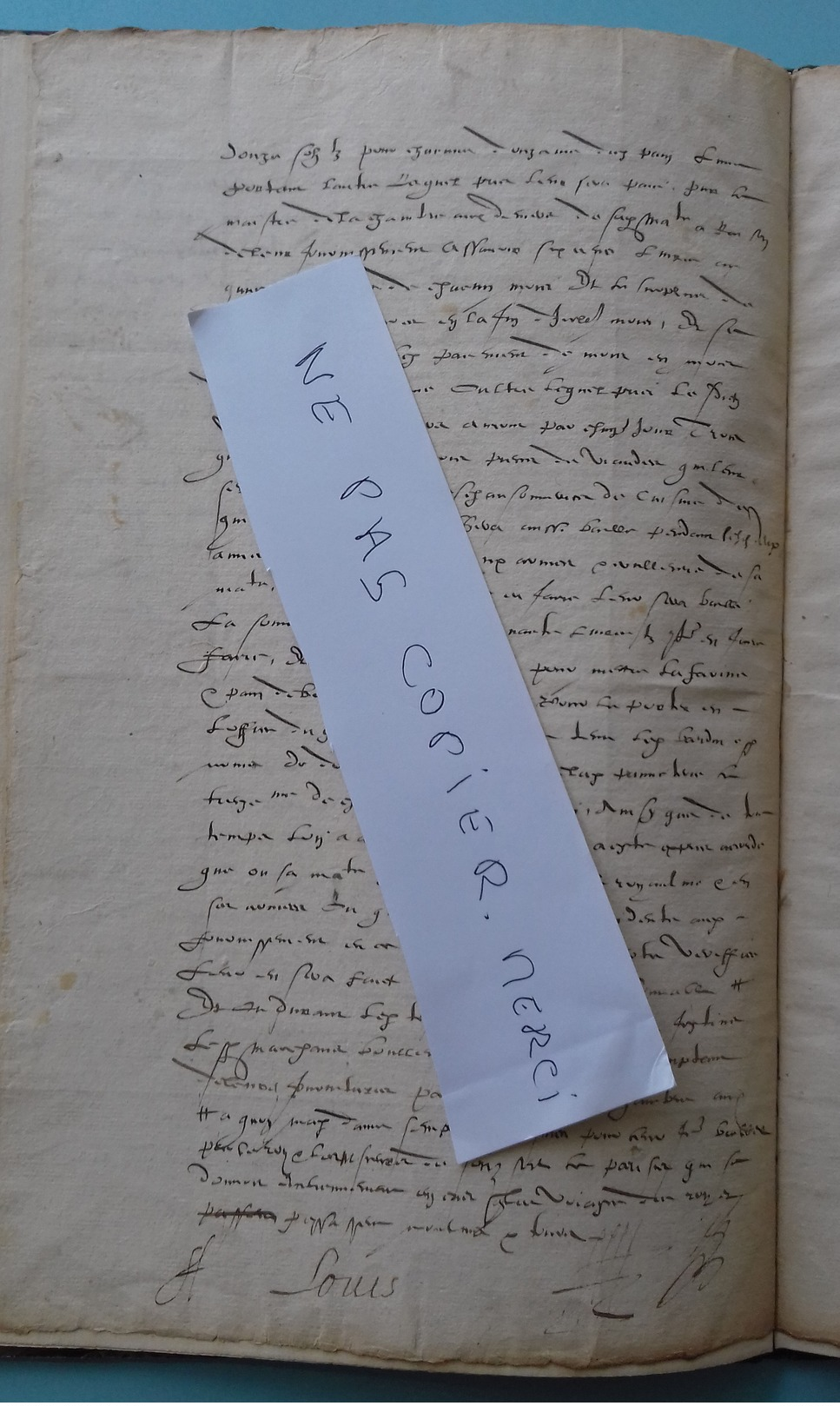 Très Rare Contrat Entre La MAISON DU Roy Louis XIII 1615 Et Un Boulanger  Contrat Qui Engage Le Boulanger Bardin à Fourn - Historical Documents