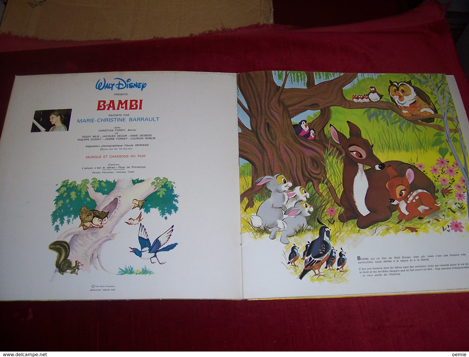 WALT DISNEY   °  BAMBI  RACONTE PAR MARIE CHRISTINE BARRAULT - Kinderlieder