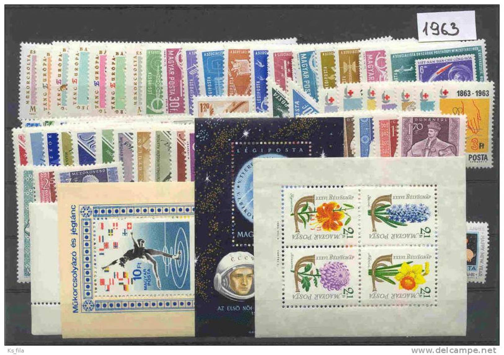 HUNGARY 1963 Full Year 87 Stamps + 3 S/s - Volledig Jaar