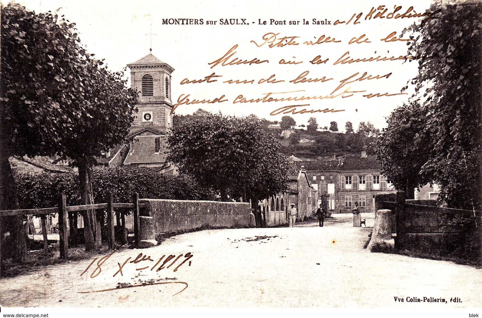 55 . Meuse . Montiers Sur Saulx  : Le Pont Sur  La Saulx  . - Montiers Sur Saulx