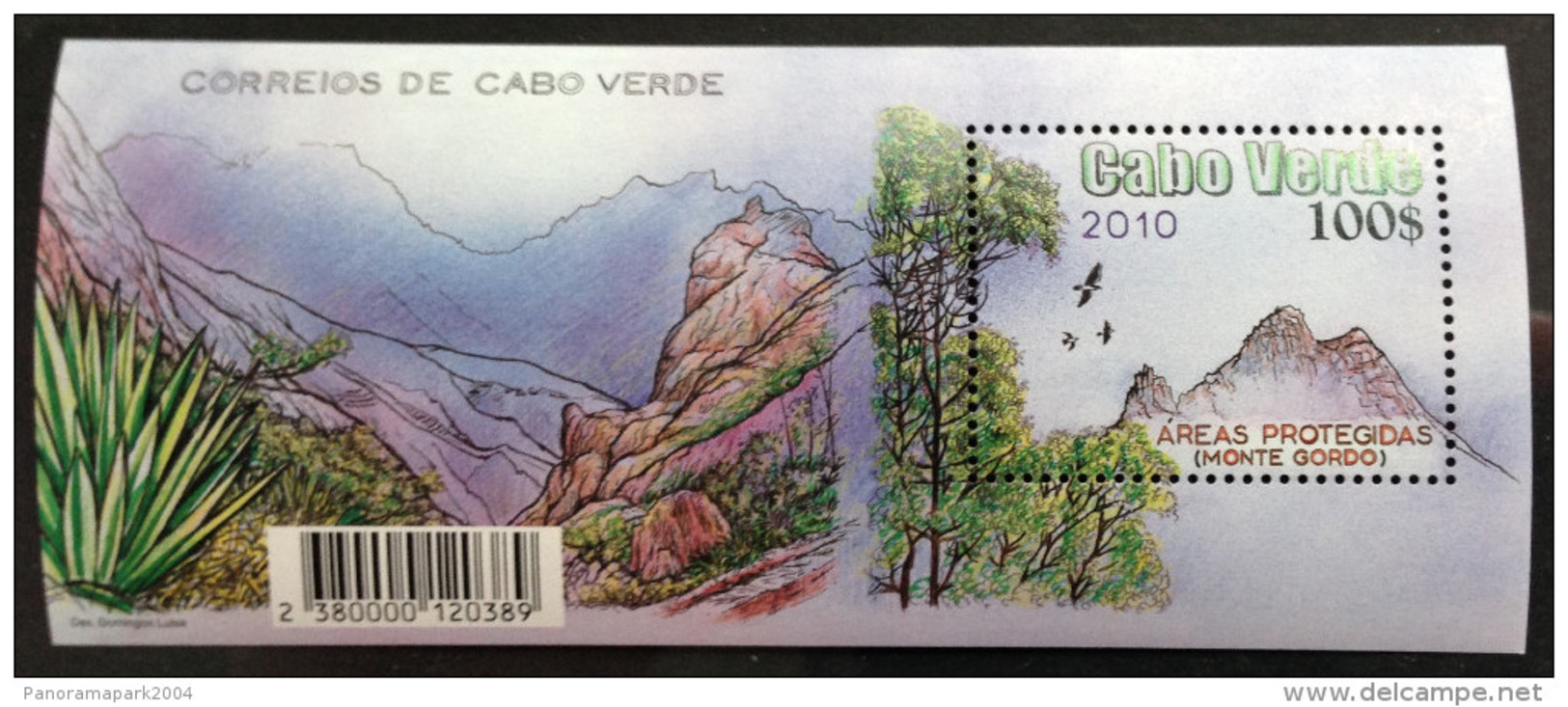 Cabo Verde 2010 - Aeras Protegidas Monte Gordo Birds Oiseaux Vögel Sheet Block Bloc MNH - Cap Vert