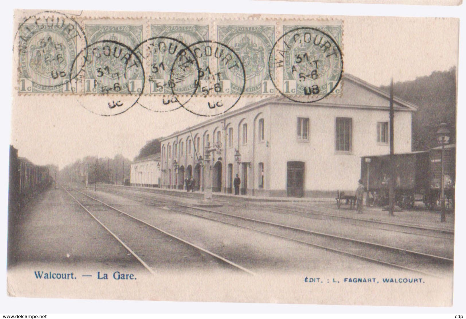 Cpa Walcourt  1908   Gare - Walcourt