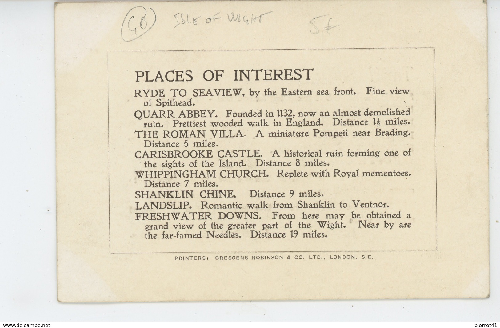 ROYAUME UNI - ENGLAND - ISLE OF WIGHT - RYDE - "YELF'S HOTEL " - Dépliant 2 Volets - Other & Unclassified