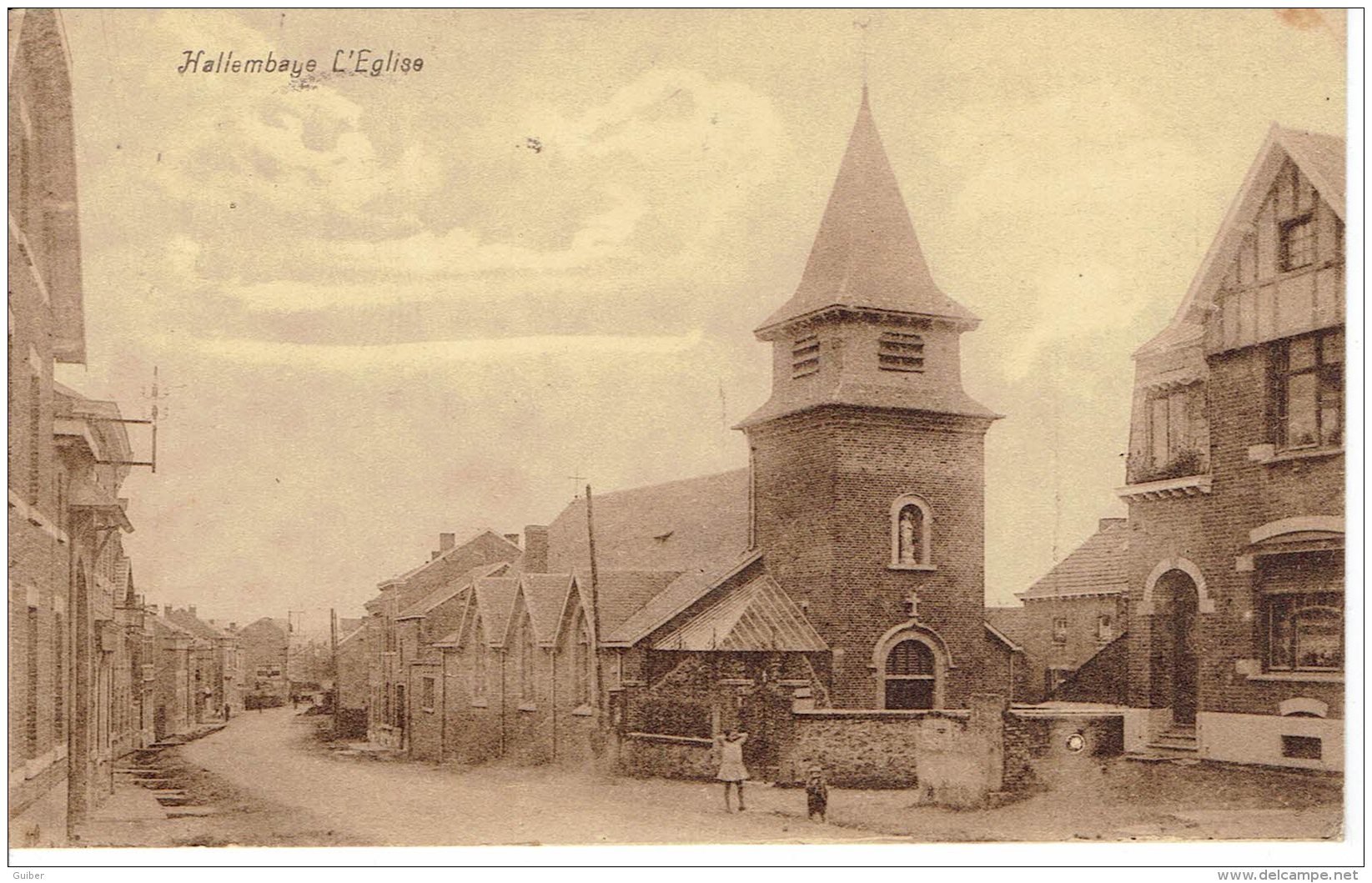 Hallembaye L'église  ( Bord Aminci Coté Timbre) - Oupeye