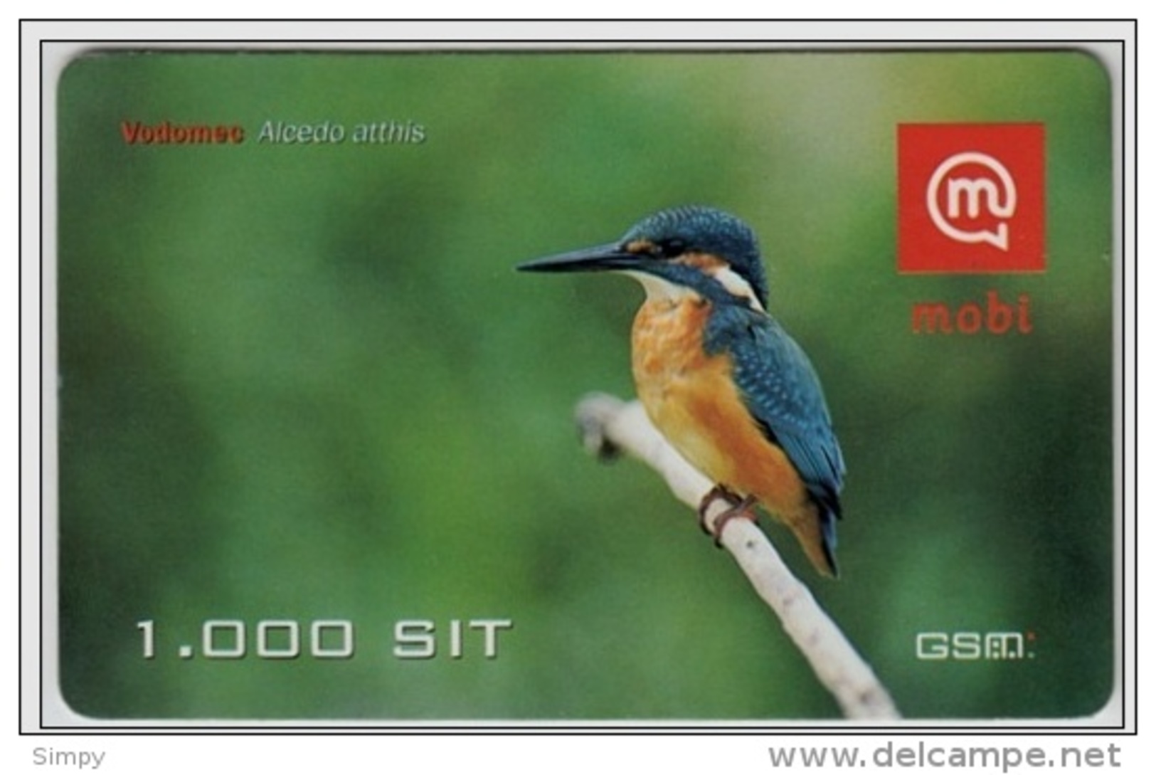SLOVENIA Mobil Prepaid Card Bird Common Kingfisher Vodomec Valid 31.12.2006 - Songbirds & Tree Dwellers