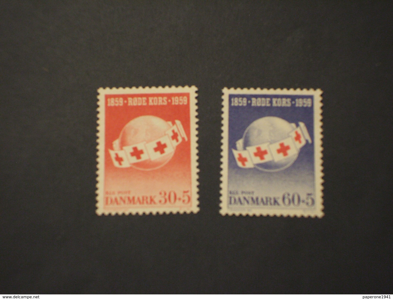 DANIMARCA - 1959 CROCE ROSSA 2 VALORI - NUOVI(++) - Unused Stamps