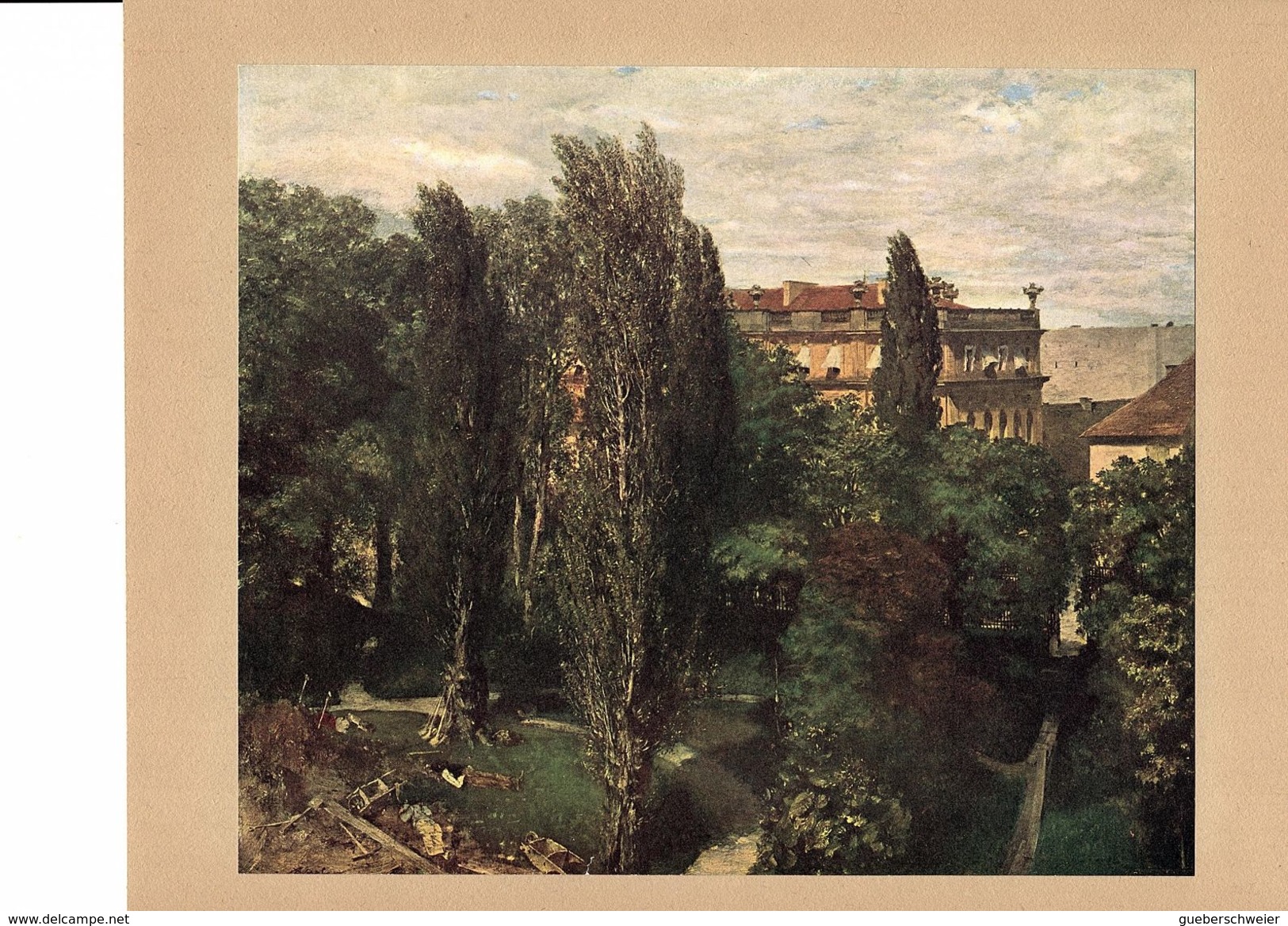 Reproduction Ancienne Les Jardins Du Palais Du Prince Albrecht 1846 De MENZEL Ft 19 X 22 Cm - Prints & Engravings