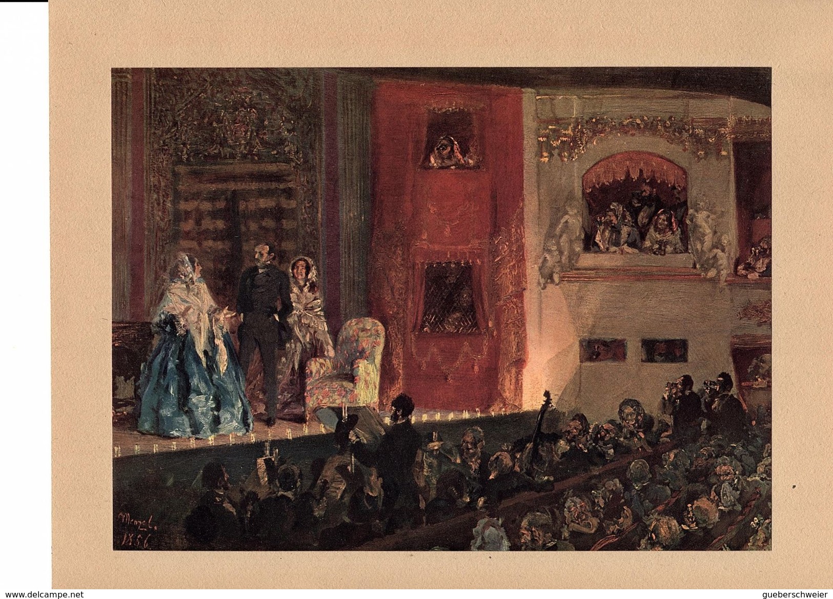 Reproduction Ancienne Théâtre Gymnase 1856 De MENZEL Ft 17 X 23,5 Cm - Estampes & Gravures