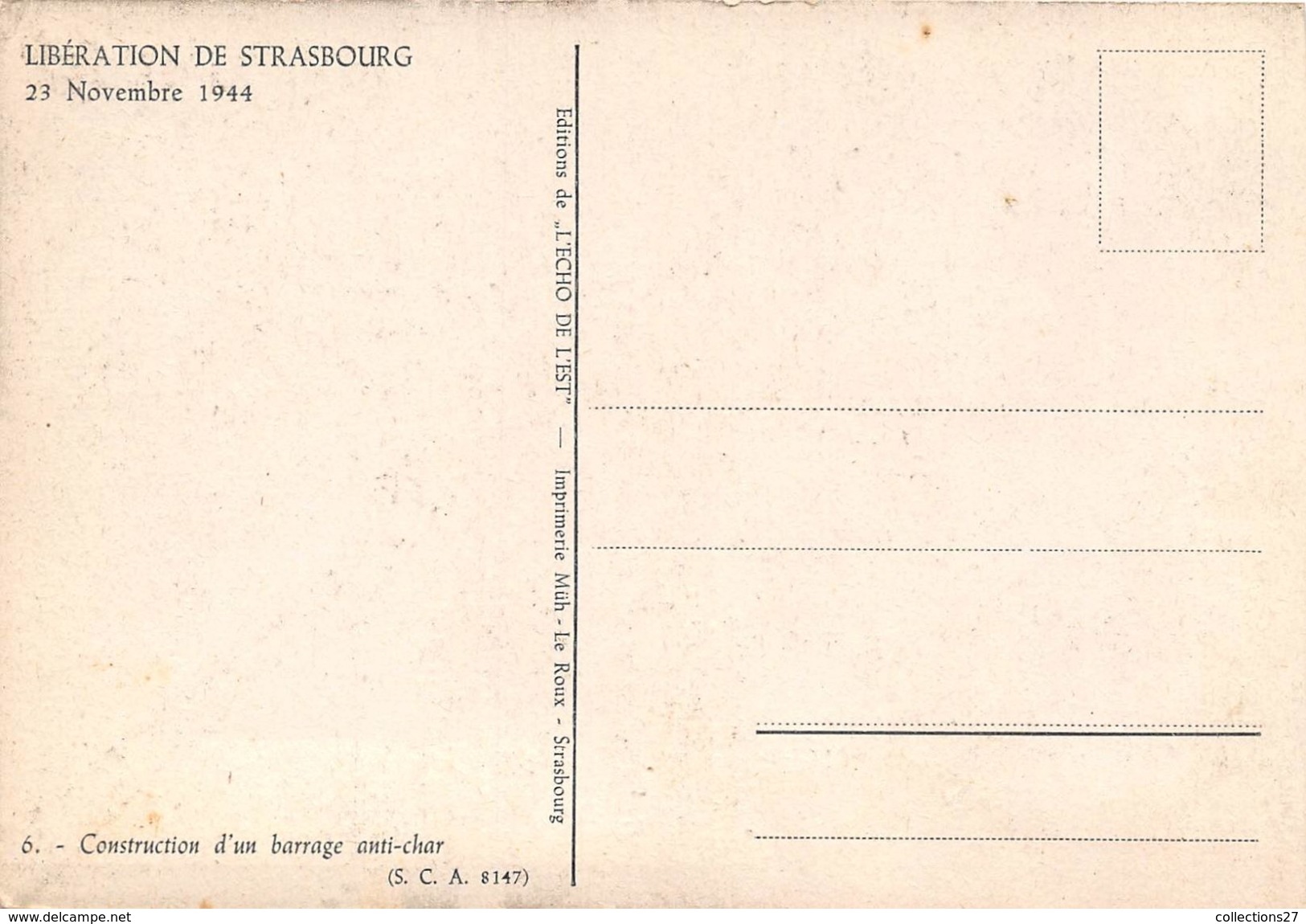 67-STRABOURG- LIBERATION DE STRABOURG -  LOT DE 8 CARTES