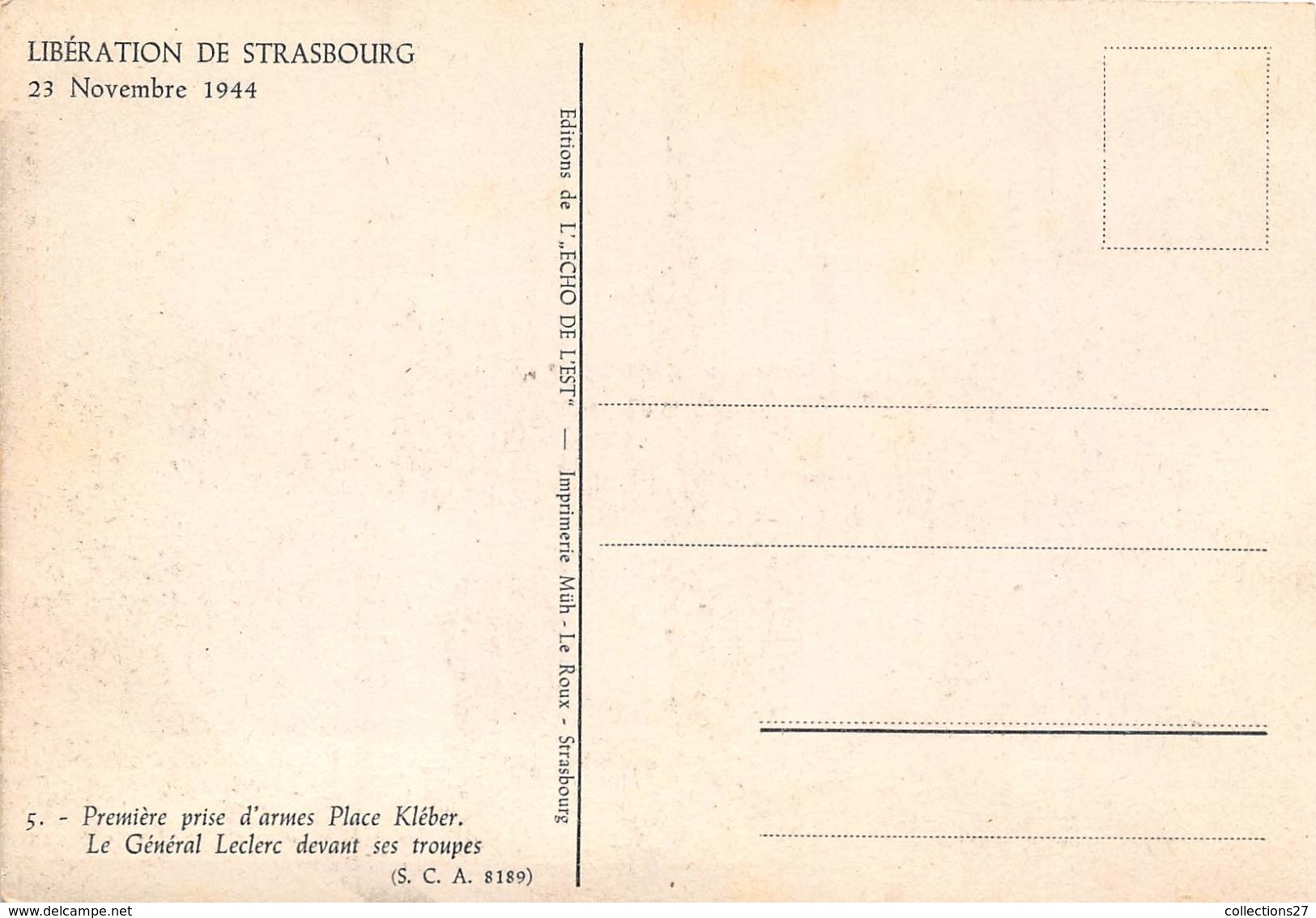 67-STRABOURG- LIBERATION DE STRABOURG -  LOT DE 8 CARTES