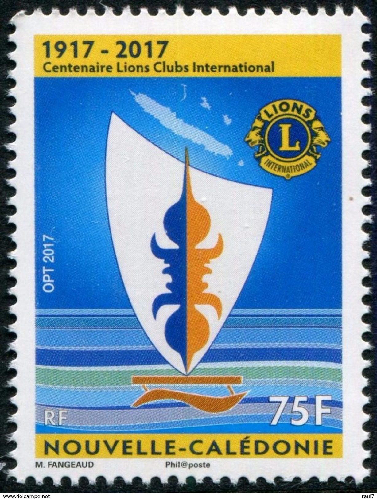 Nouvelle-Calédonie 2017 - Cent Du Lions Clubs International - 1 Val Neuf // Mnh - Neufs
