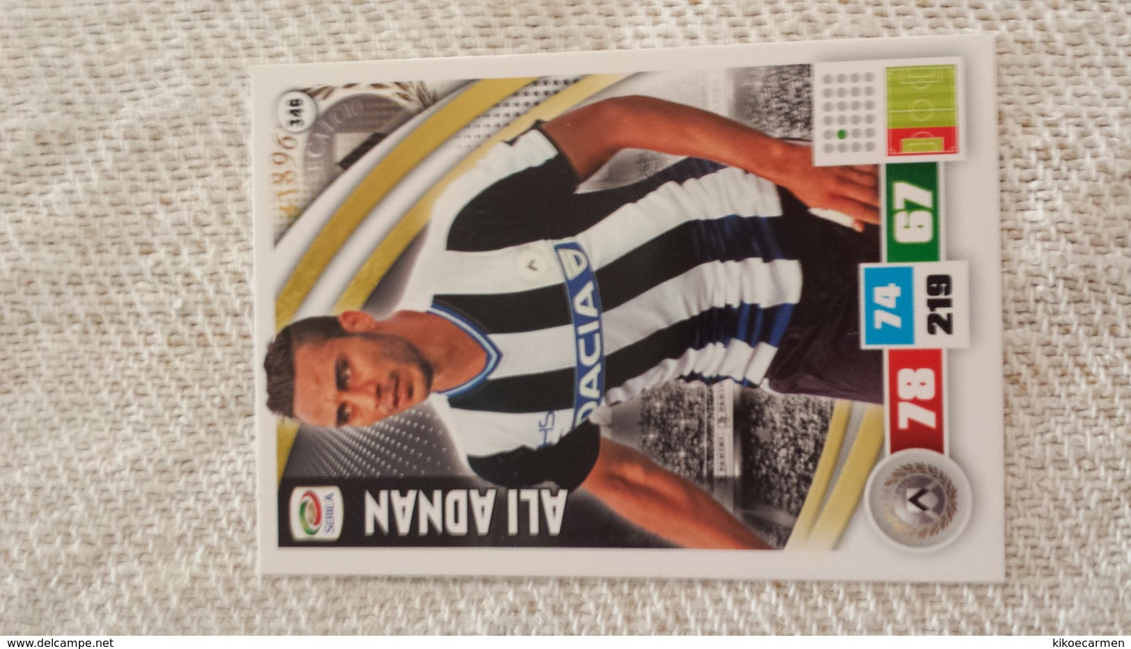 ADNAN   Figurina PANINI Calciatori Serie A Adrenalyn 2016 2017 Official Trading Cards Card Calciatore FigurinePANINI - Altri & Non Classificati