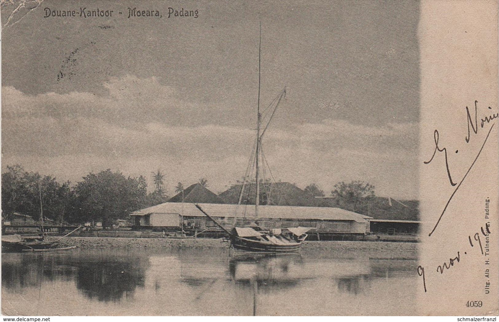 CPA - AK De Moeara Muara Padang Douane Kantoor Port Harbour Sumatra Niederländisch Indien Indonesien Indonésie Indonesia - Indonesië